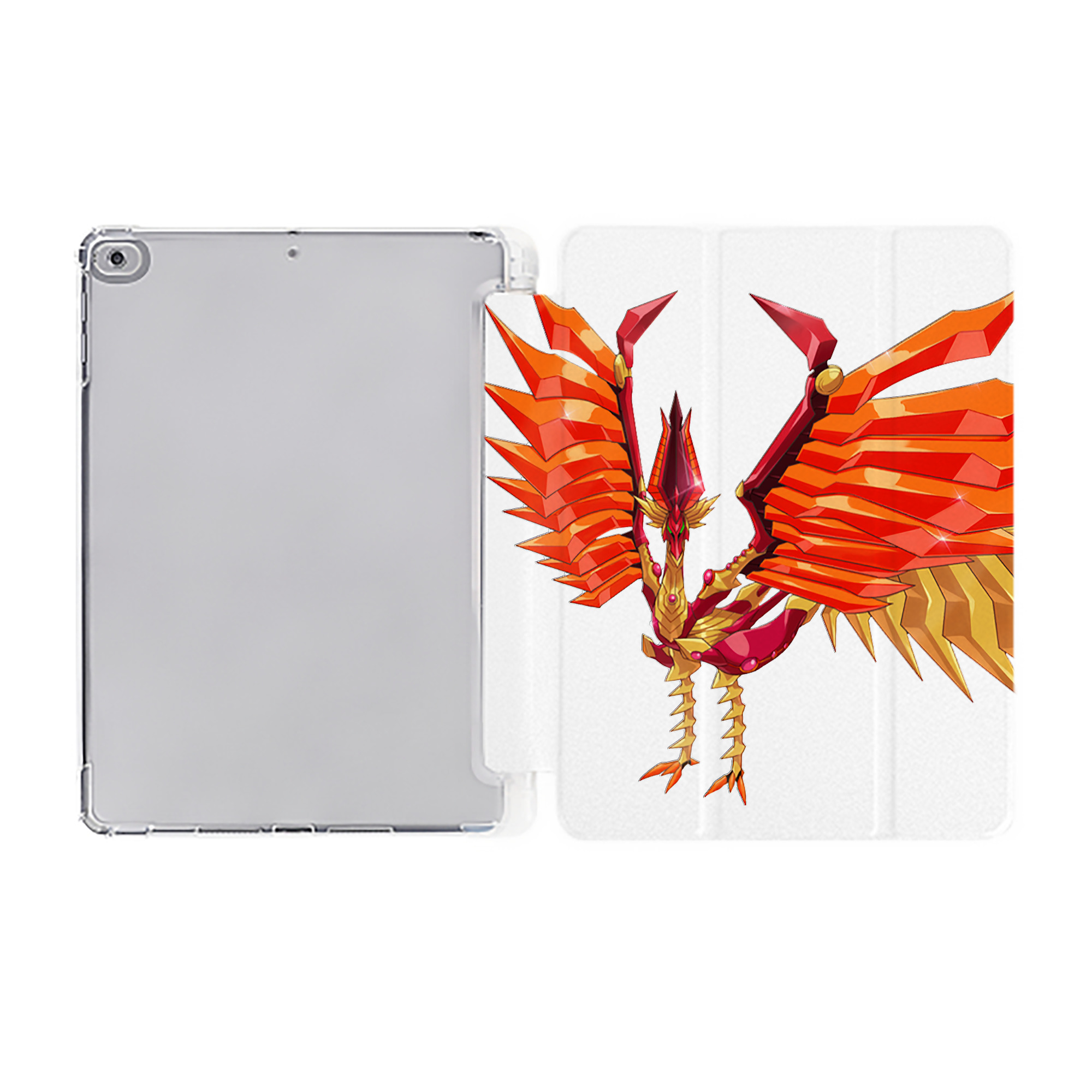 （画像用） 遊☆戯☆王 Yu-Gi-Oh! IPad ケース ペン収納付き 三つ折りスタンド PUレザー×シリコン 対応機種9.5/10.5/10.9インチ